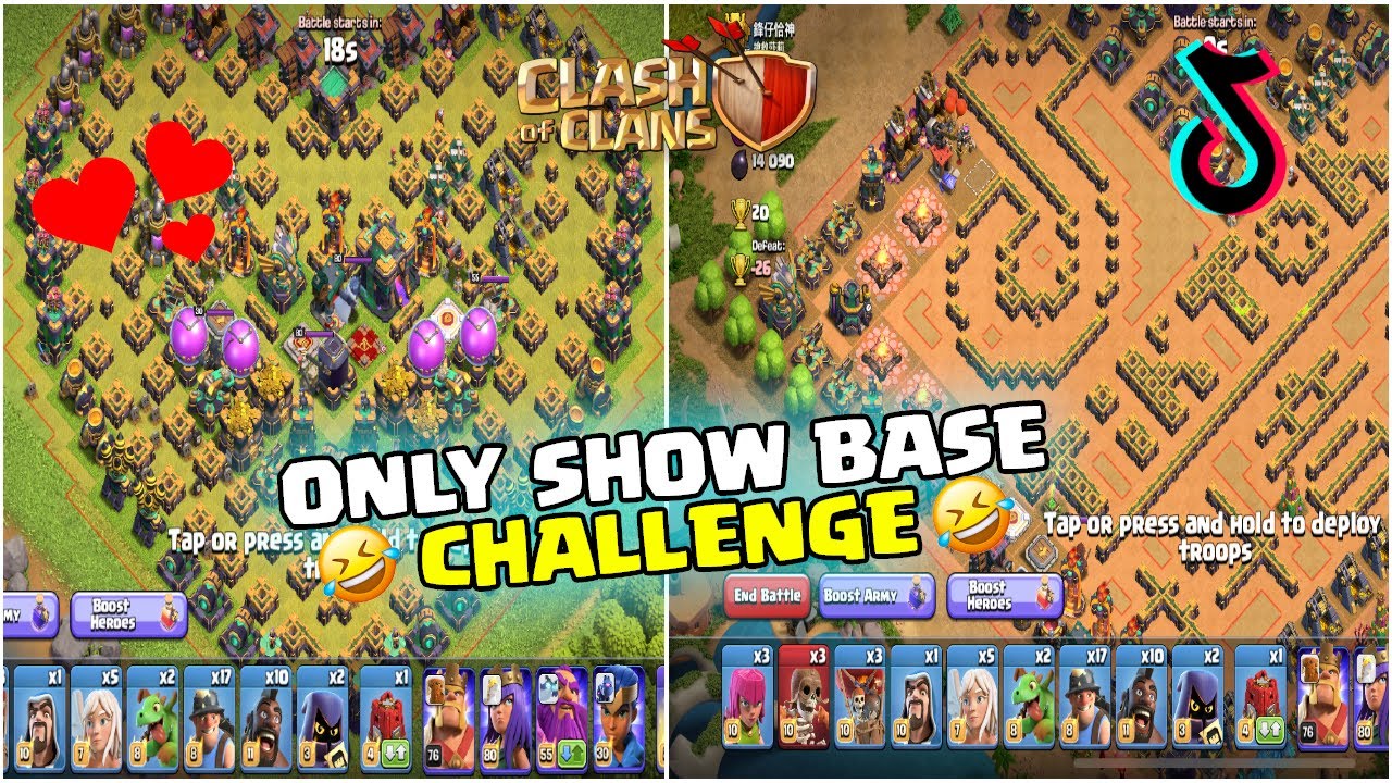 Show Bases With Huge Loot Challenge In Clash Of Clans - COC