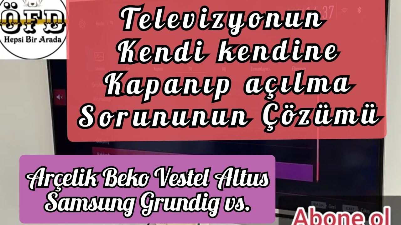 Televizyonun kendi kendine kapanıp açılma sorunu ve çözümü #arçelik #beko #vestel #altus #samsung