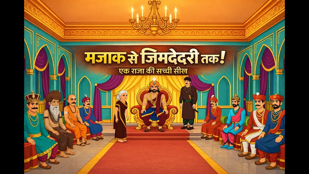 मजाक से जिम्मेदारी तक | मसखरा राजा की सीख 👑 | Hindi Cartoon Story | Moral Story