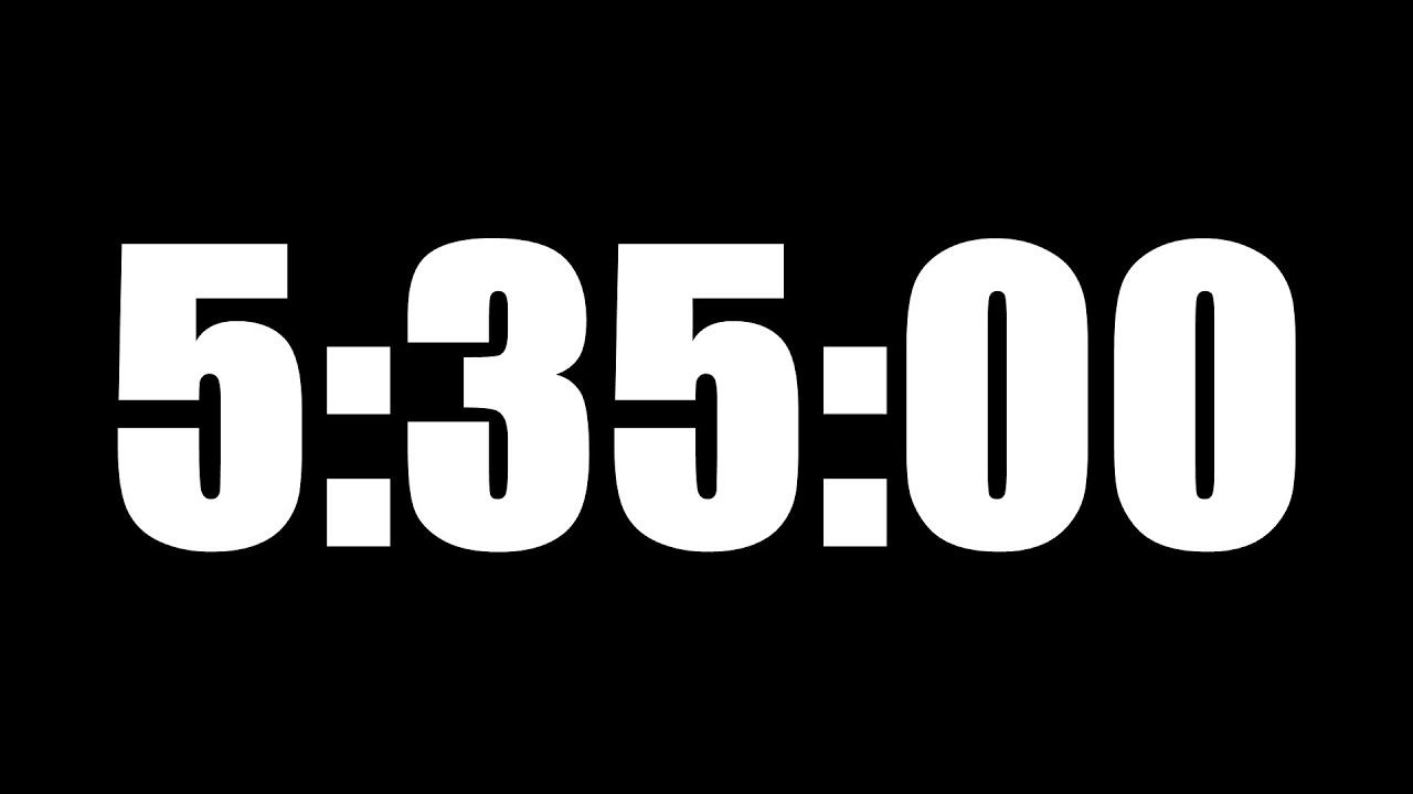 5 HOUR 35 MINUTE TIMER &bull; 335 MINUTE COUNTDOWN TIMER ⏰ LOUD ALARM ⏰