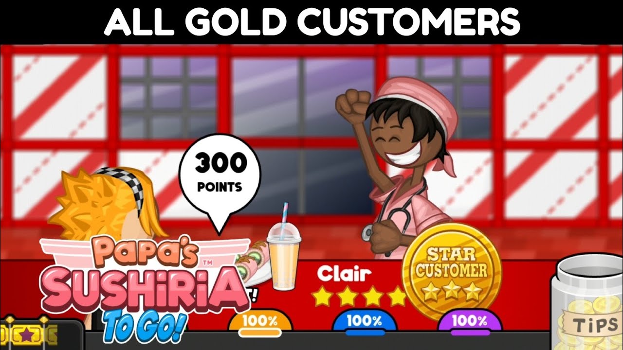 Papa's Sushiria To Go! - All Gold Customers