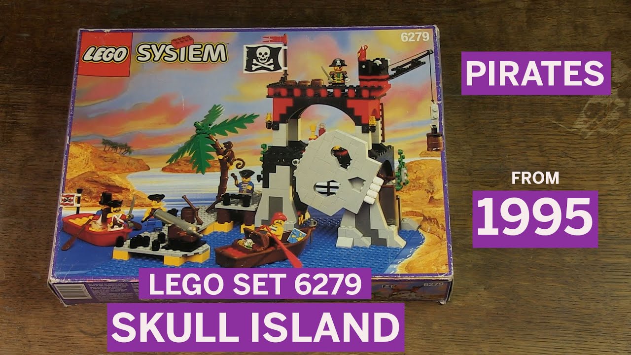 unbox, build and review of lego Set 6279 Skull Island from 1995! #lego