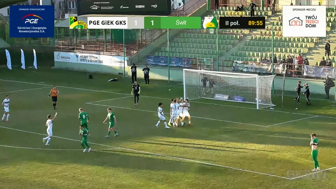 Komentarze i skrót z meczu PGE GiEK GKS Bełchatów – Świt Nowy Dwór Maz. 2:1 (14.03.2026)