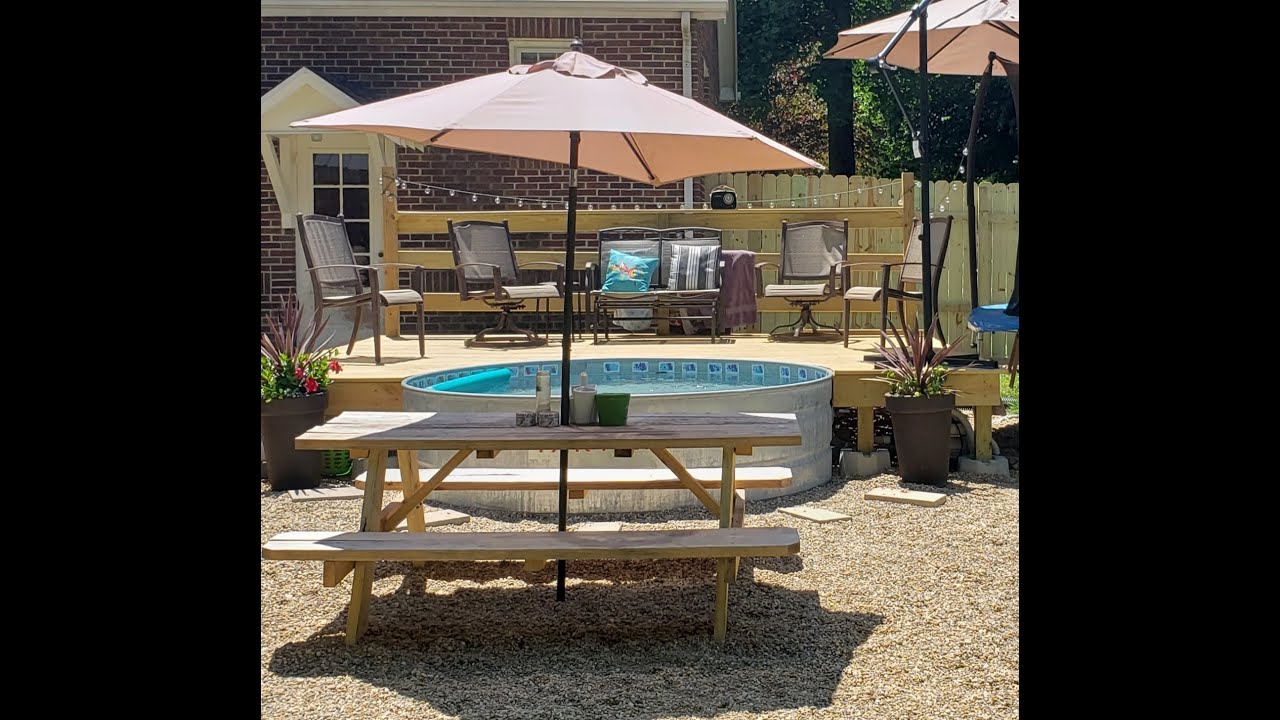 STOCK TANK POOL backyard-start to finish