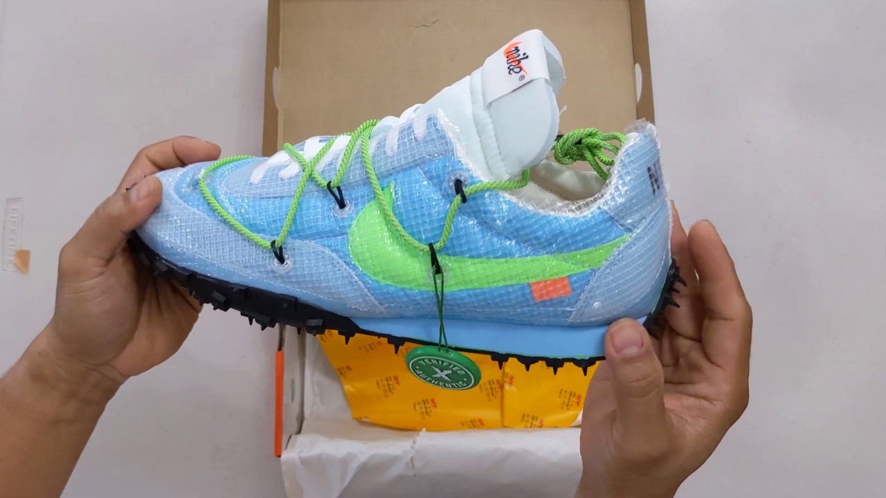 Nike Waffle Racer Off-White Vivid Sky
