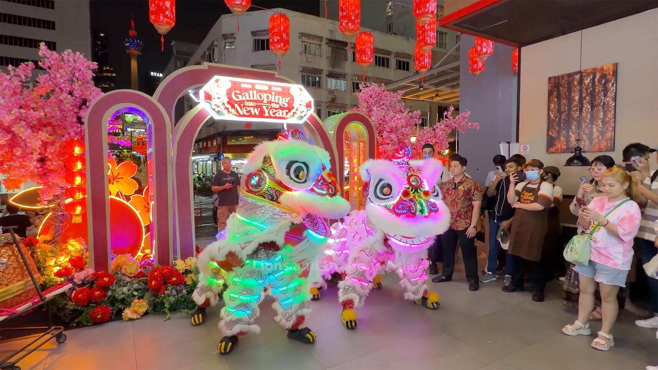 Pre CNY 2026 LED Lion Dance performance at Plaza Low Yat by  國興體育會龍獅團