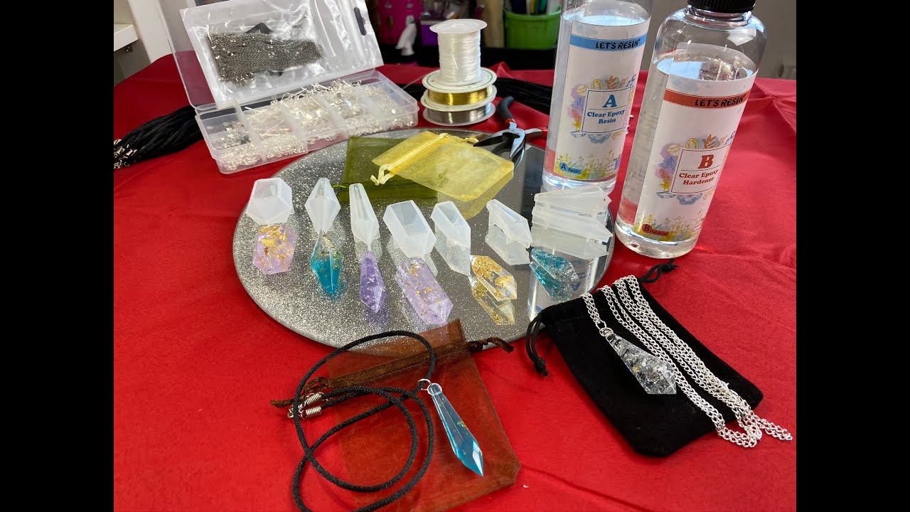 Testing LET's Resin Silicone Pendulum _Quartz Crystal Jewellery_Gemstone Pendant Moulds STUNNING