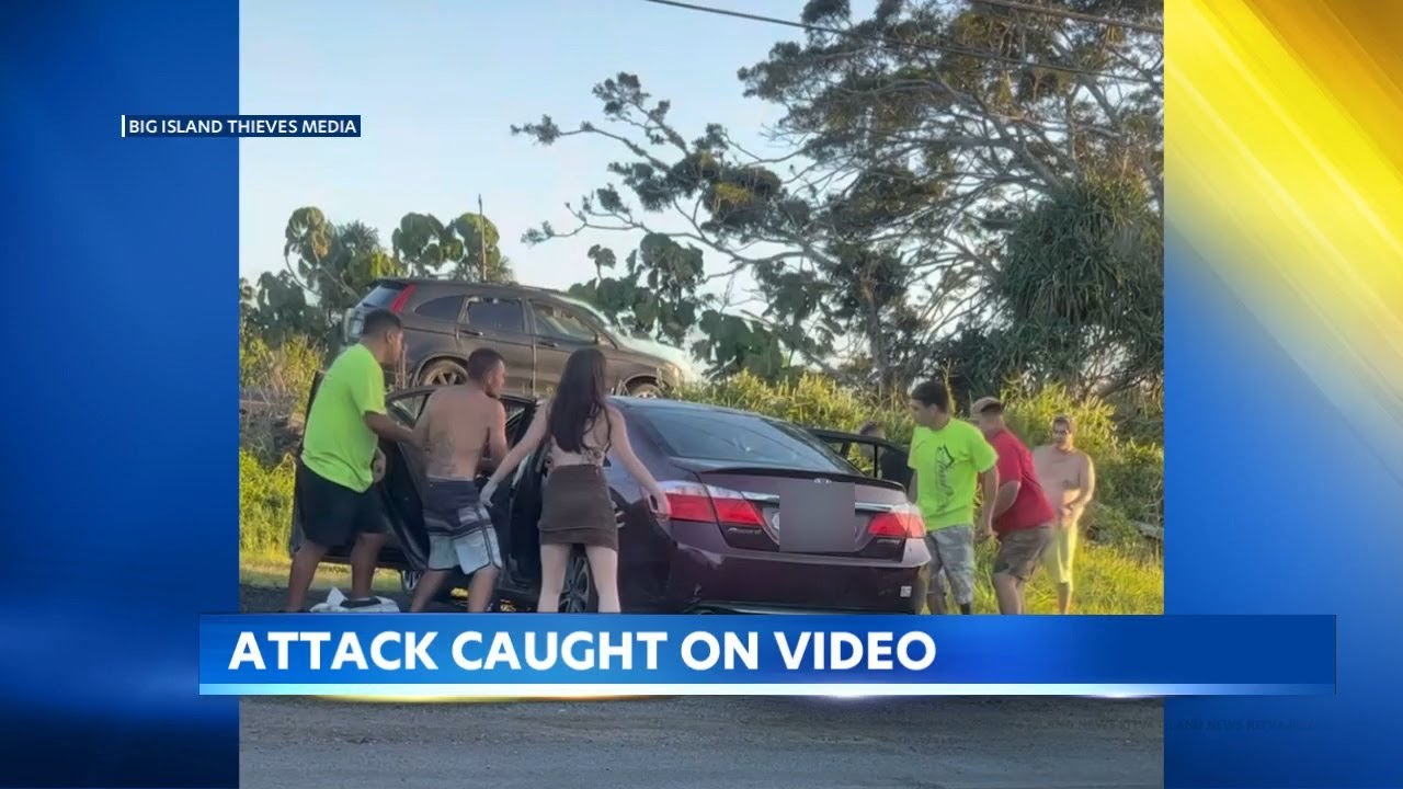 Viral video shows car attack at Hawaii beach parking lot; police arrest one man