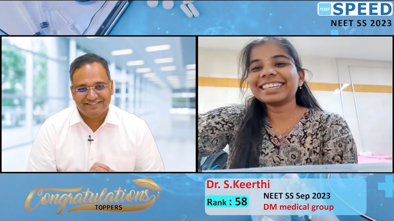 Best coaching for NEET SS Medical Group By Dr.S.Keerthi., Rank - 58, SPEED Topper