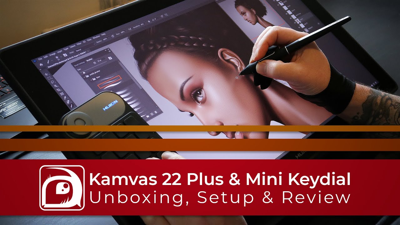 Huion Kamvas 22 Plus: интерактивный дисплей и мини-клавиатура | Распаковка, настройка и обзор