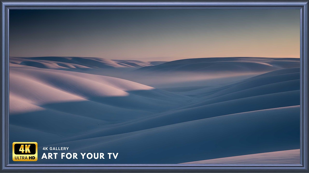 Calm Blue Snow Landscape 4K | Premium Frame TV Art