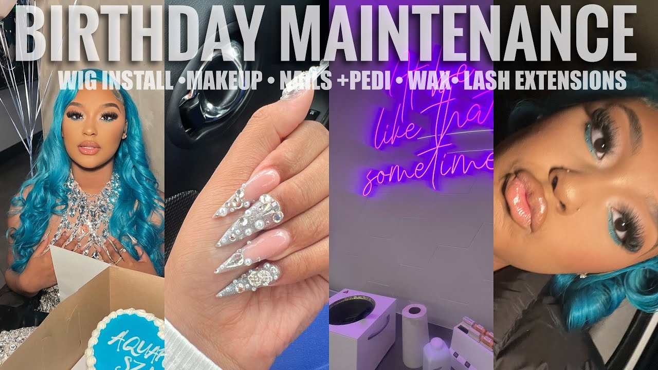 GRWM FOR MY 19TH BIRTHDAY + VLOG | hair ,nails ,lashes ,makeup, wax & pedicure ☆ AQUARIUS SZn