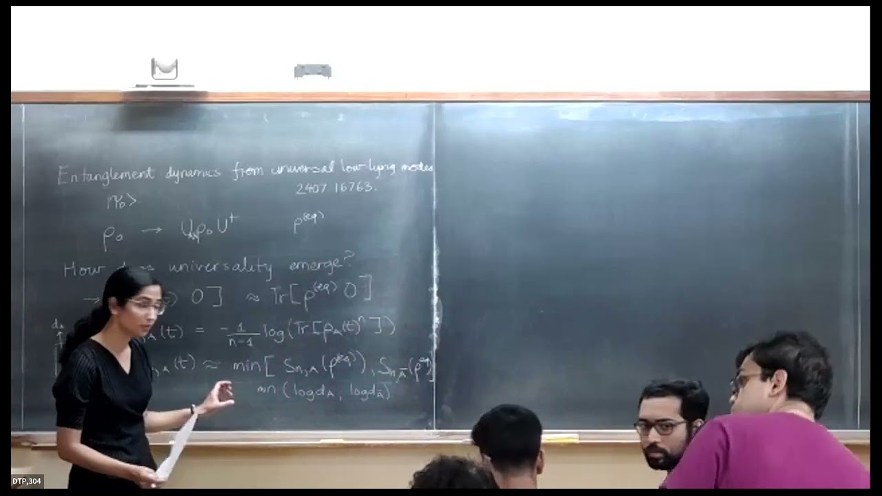 Shreya Vardhan (Stanford University): Entanglement dynamics from universal low-lying modes