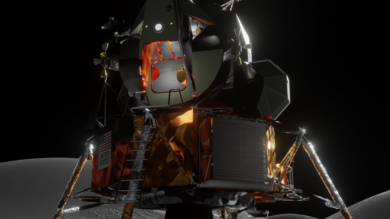 Apollo 15 Part 1: Hadley Rille Landing, First of Extended J-Missions (A Blender Animation)