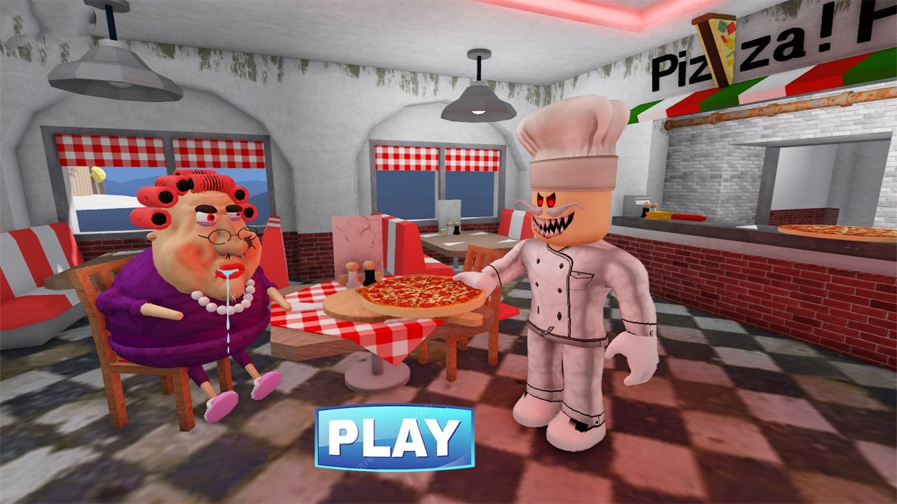 EVIL GRANDMA ORDER SPECIAL PIZZA FROM PAPA PIZZERIA !! FULL GAMEPLAY #roblox
