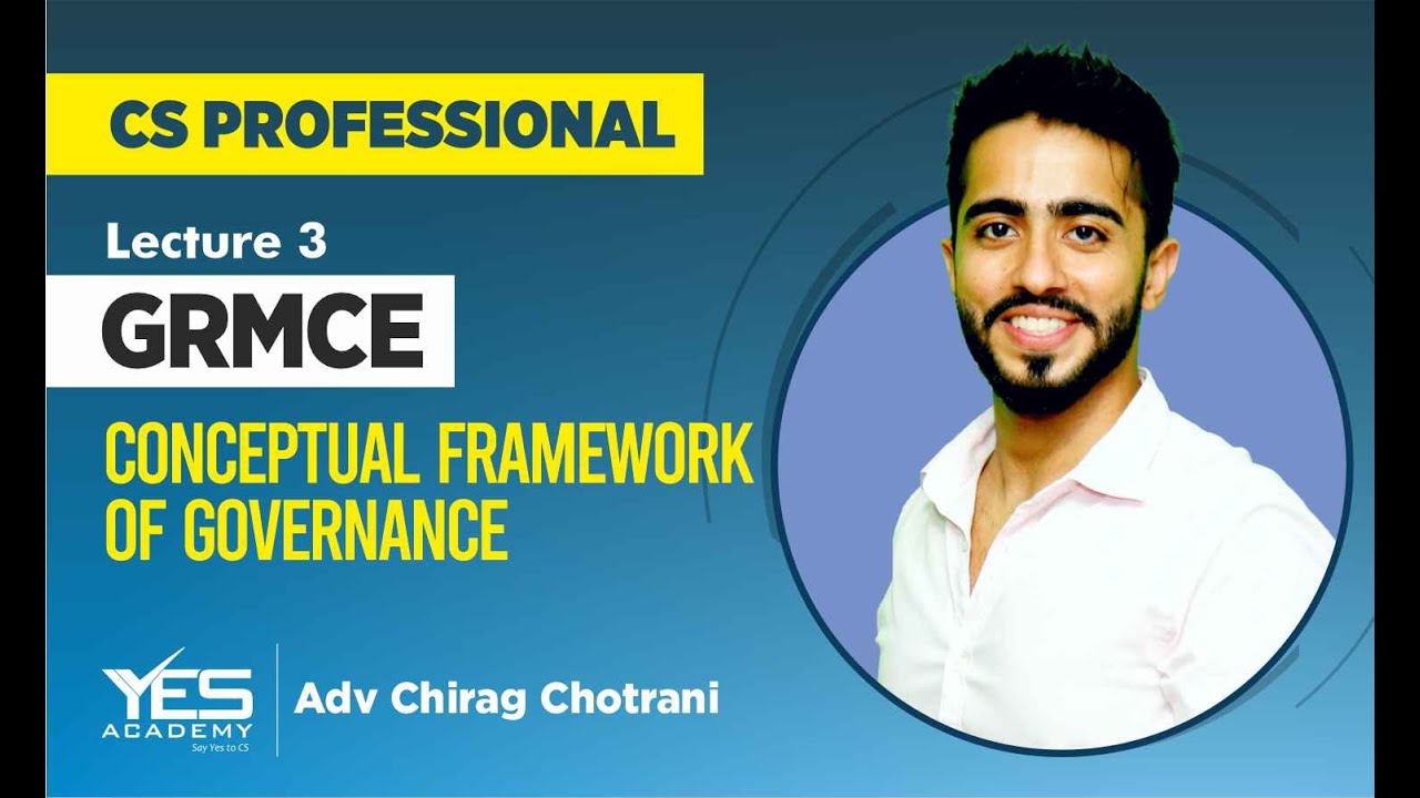 Conceptual Framework of Corporate Governance (Lec 3) | CS Professional GRMCE | Adv Chirag Chotrani