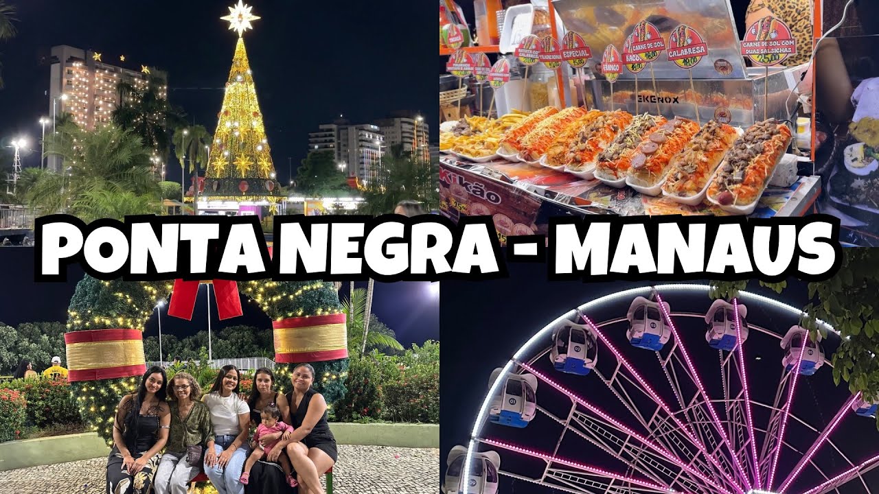 Vlog | Passeio na Ponta Negra de Manaus em Época de Natal 🎄✨ | Praia ponta negra Manaus.