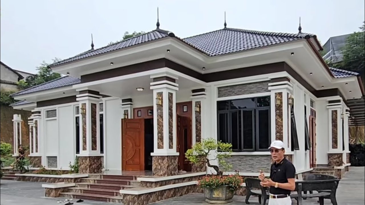 Nhà đẹp 2404 Nhà đẹp NTN biệt thự nhà vườn mái Nhật bốn phòng ngủ 20 x 10 nhà đẹp phù Ninh Phú Thọ