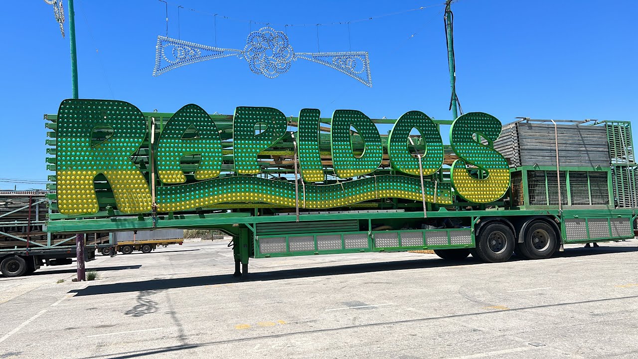 Montaje atracciones Feria de Málaga 2023 - Parte 1