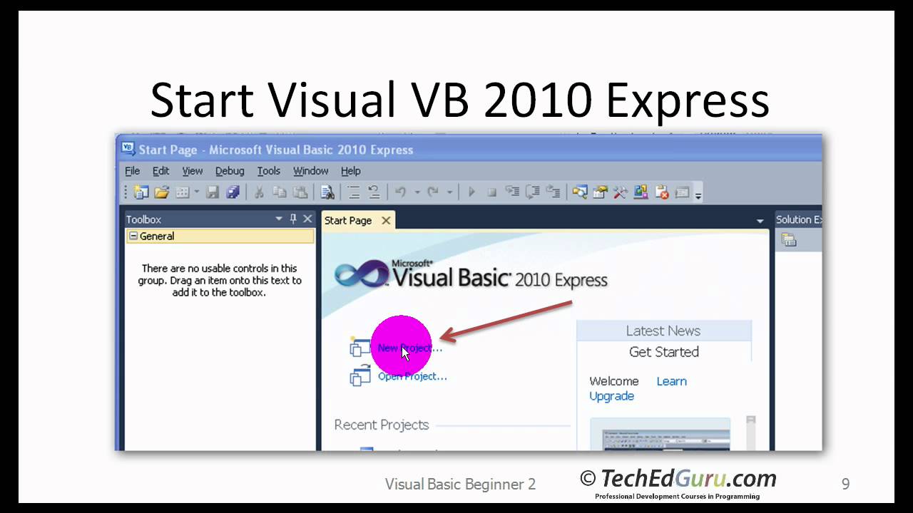 VB Beginner 2 - My First Application