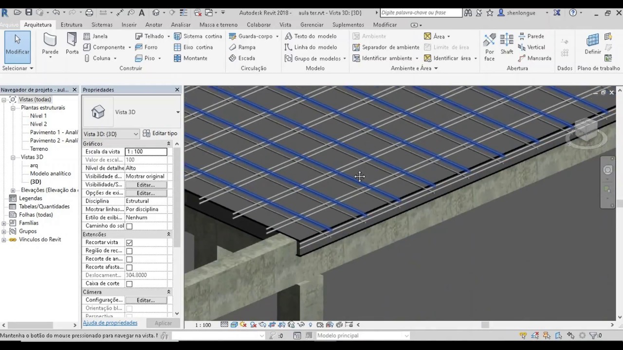 REVIT ESTRUTURAL AULA 11 ARMADURA PISO