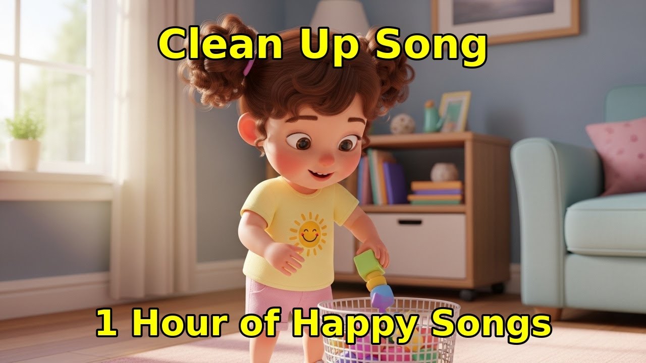 Clean Up Song for Kids 🧺 1 Hour of Fun and Tidy-Up Time!