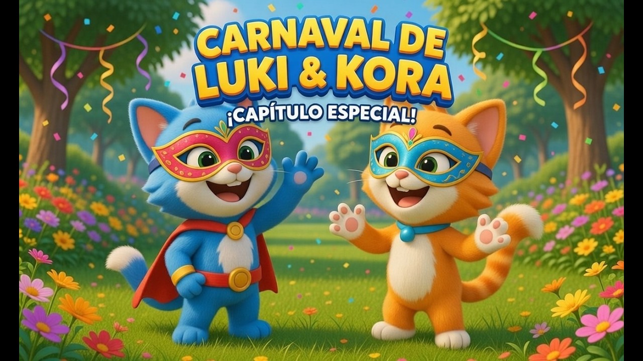 🎭🎉 CAPÍTULO ESPECIAL DE CARNAVAL con Luki & Kora | Disfraces, retos y aprendizaje divertido 🧡💙