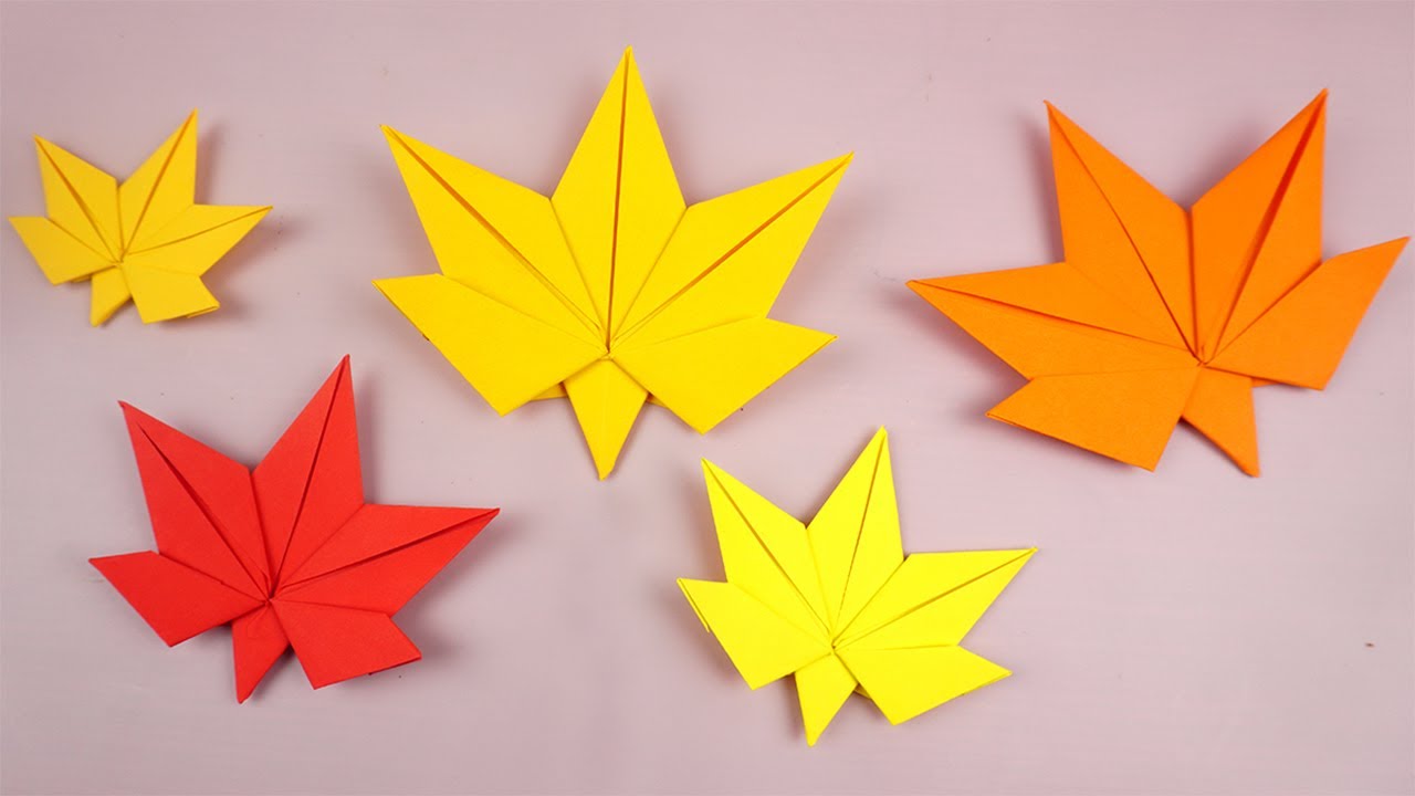 Como hacer hojas de otoño en papel / Manualidades con papel