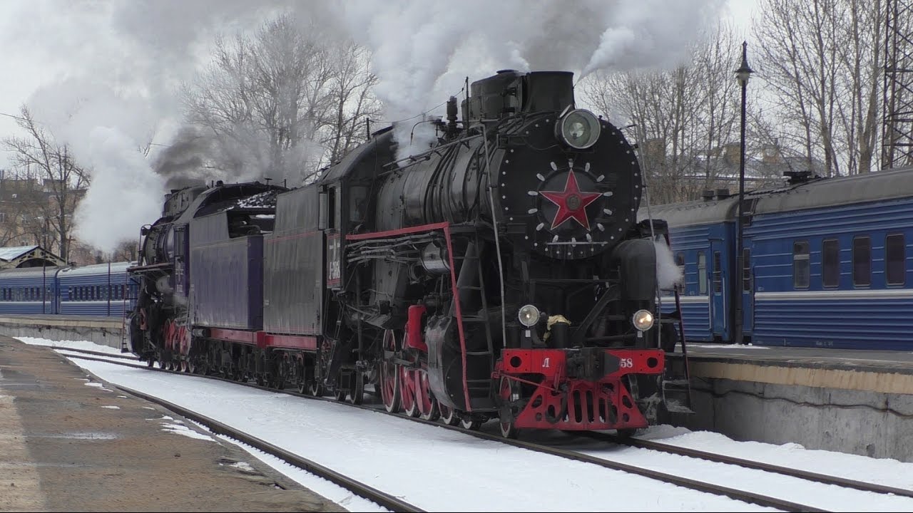 Паровозы Л-3958 и ЛВ-0522