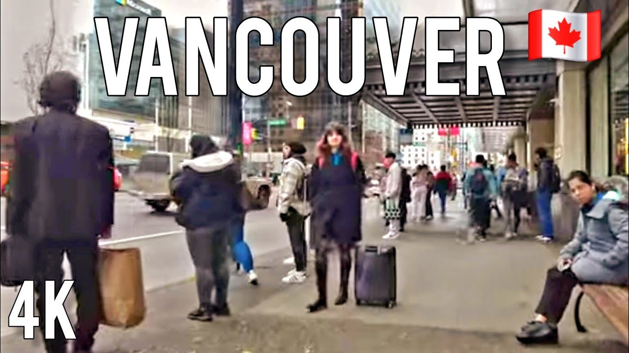 🇨🇦  [4K]  Downtown Vancouver Street Walking Tour, BC, Canada 2025