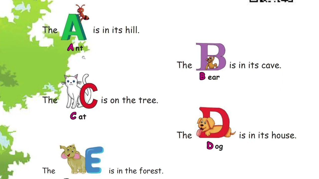 Alphabet jungle in Tamil 1 std English term 1 page no 82 English Alphabets