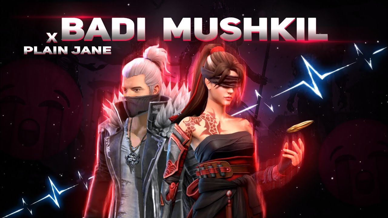 Badi Mushkil Baba X Plain Jane beat sync montage💙|| Free fire best edited beat sync montage🥵