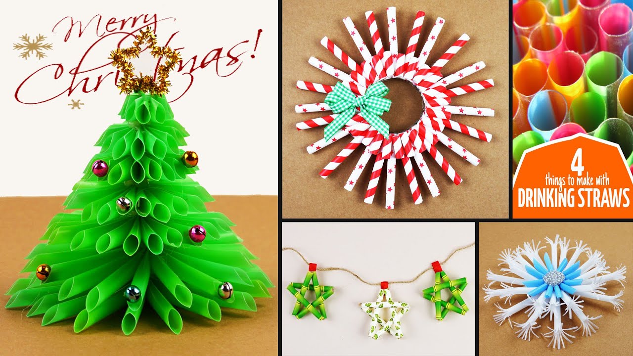 DIY Christmas Decor Projects with DRINKING STRAWS | Drinking Straws Crafts Ideas