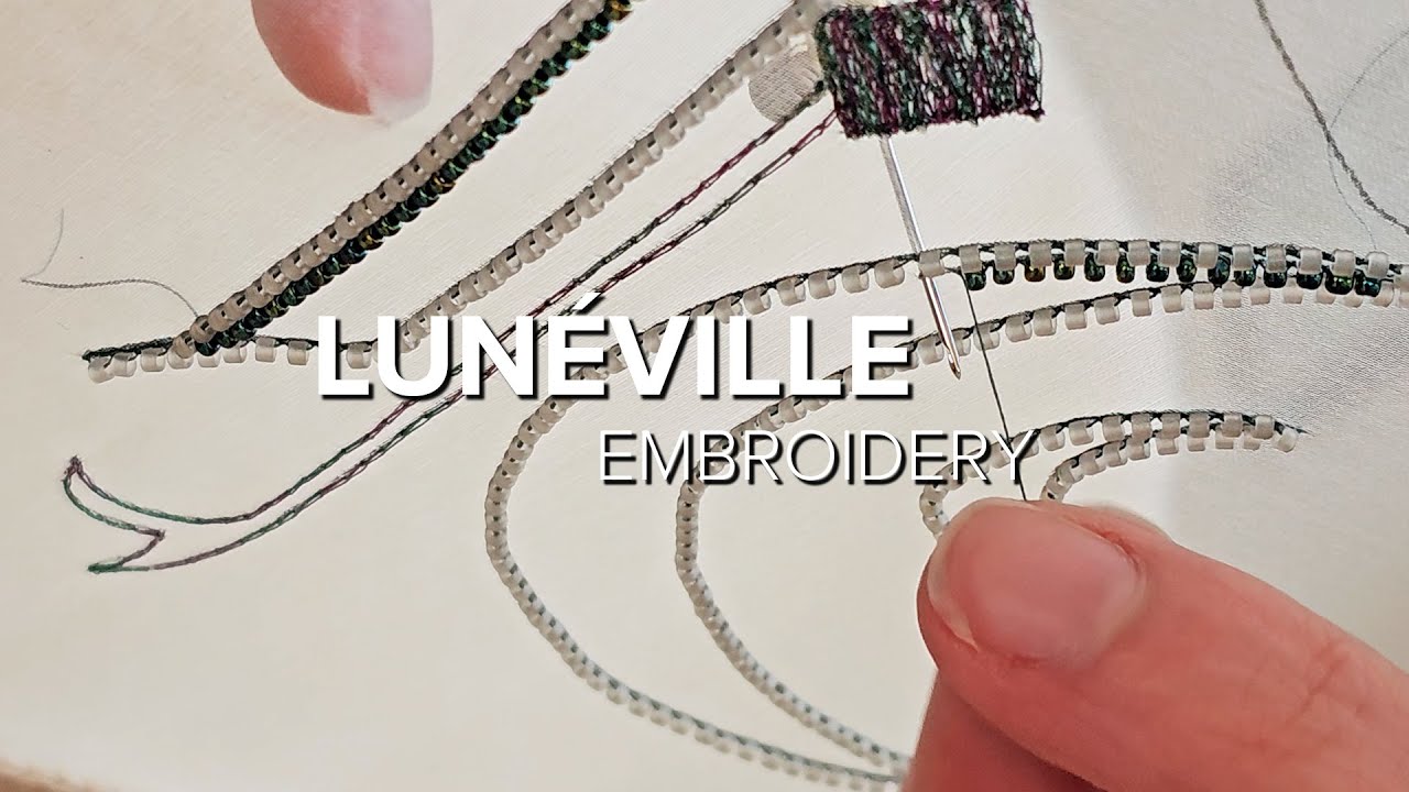 Lunéville Embroidery Lettering Process | Working with a Tambour Hook