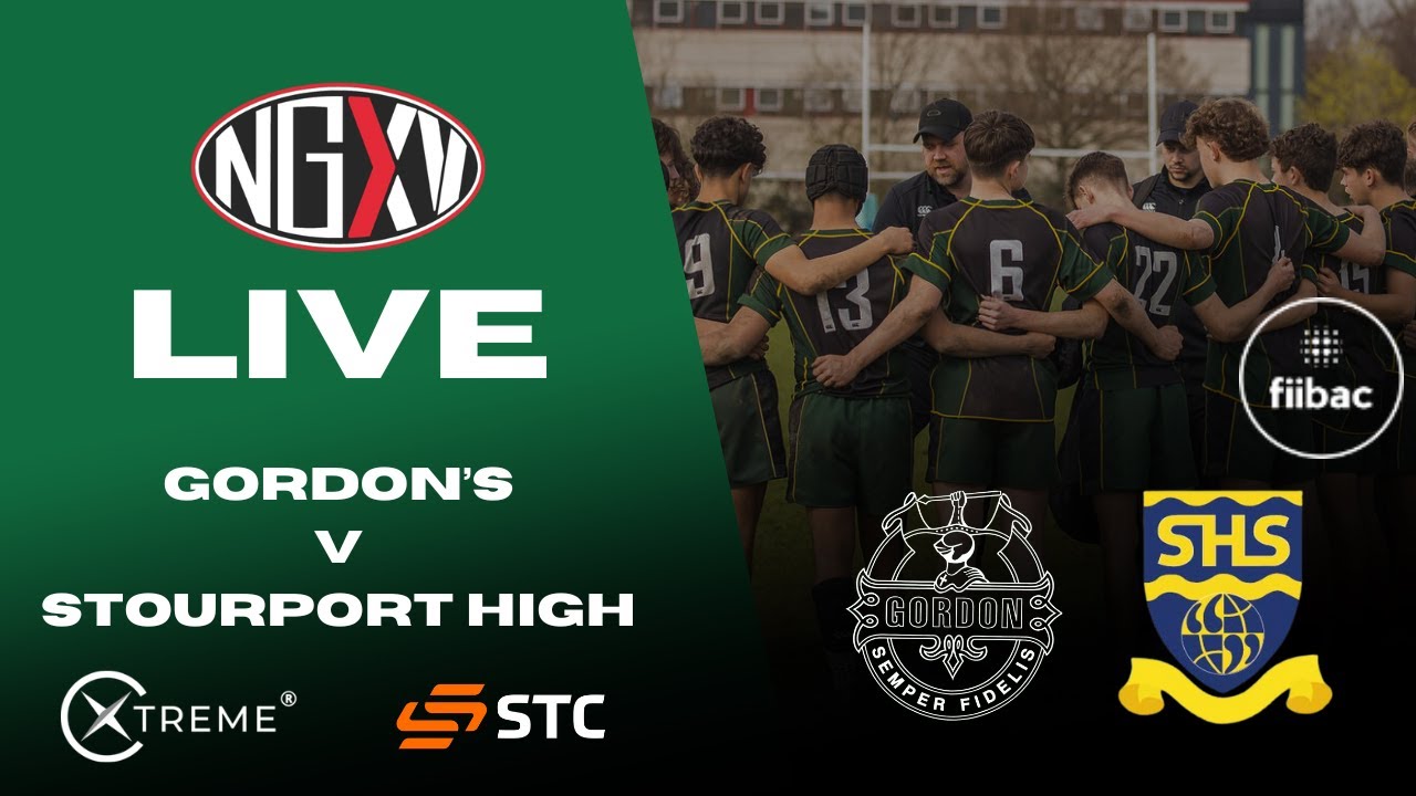 LIVE RUGBY: GORDON'S vs STOURPORT HIGH | RFU ACE BOYS LEAGUE RUGBY