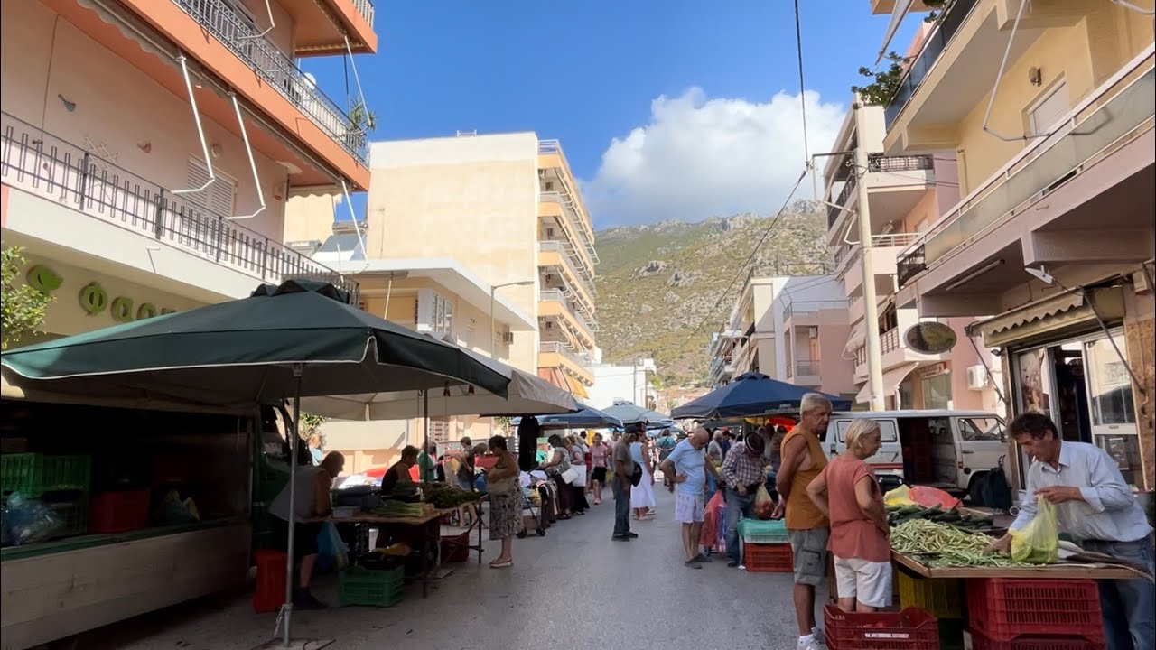 АТМОСФЕРА! ЦЕНЫ! БОЛЬШОЙ СУББОТНИЙ РЫНОК В ЛУТРАКИ, ГРЕЦИЯ! #travel #greece #loutraki #sunnybeach