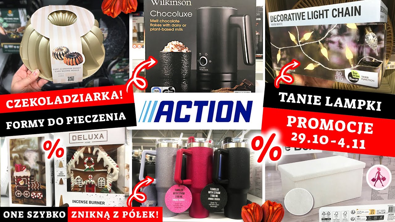 ACTION HIT ROKU??? 💥 CZEKOLADZIARKA! 😍 PROMOCJE 29.10-4.11! FORMY DO PIECZENIA ❤️ KUBKI TERMICZNE 😍