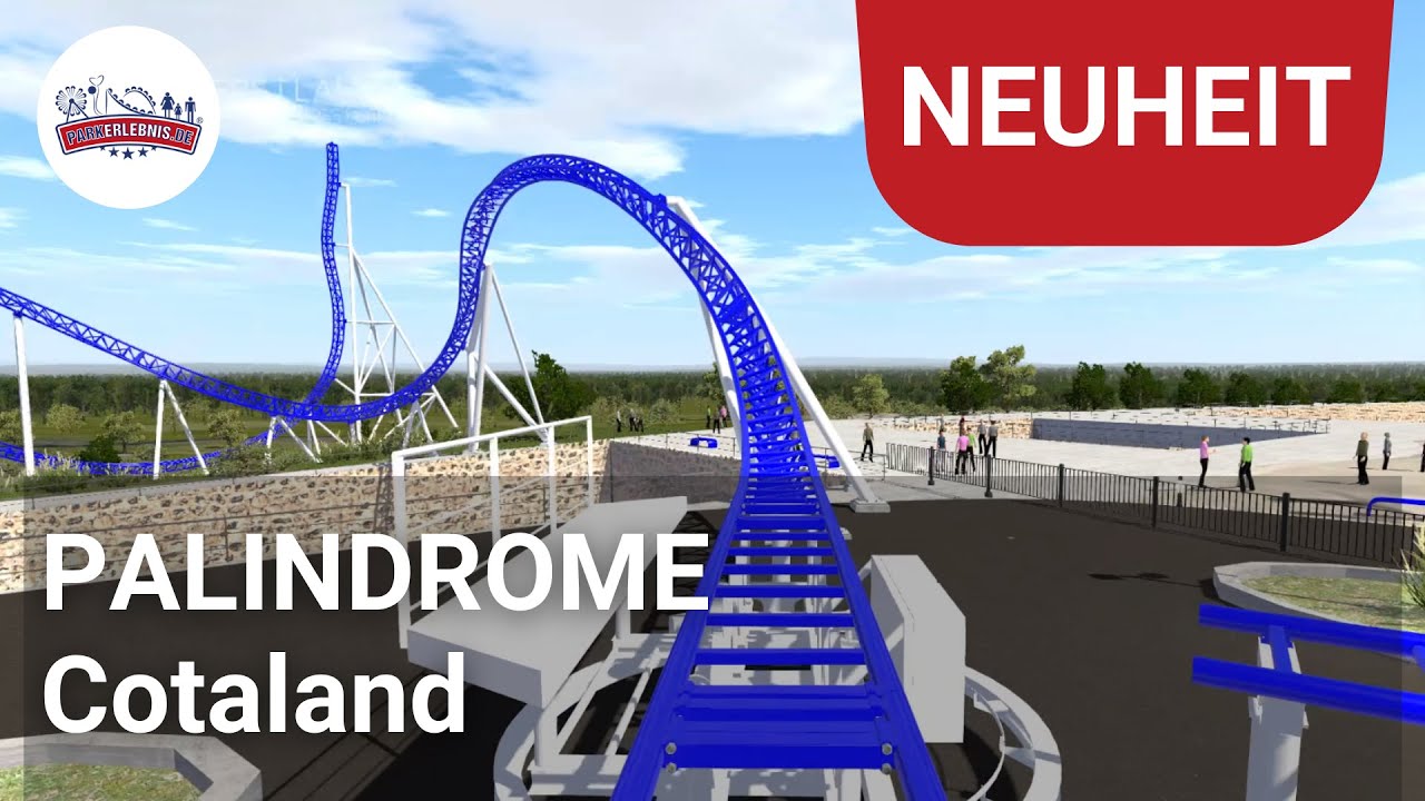 Einzigartiger Gerstlauer Infinity Shuttle Coaster PALINDROME in Cotaland - animiertes POV OnRide