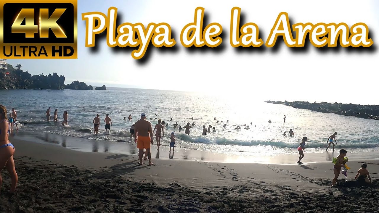 TENERIFE | On La Arena Beach [Fantastic Beach in Tenerife] 🏖️ July 2021 | Walking Tour [4K]