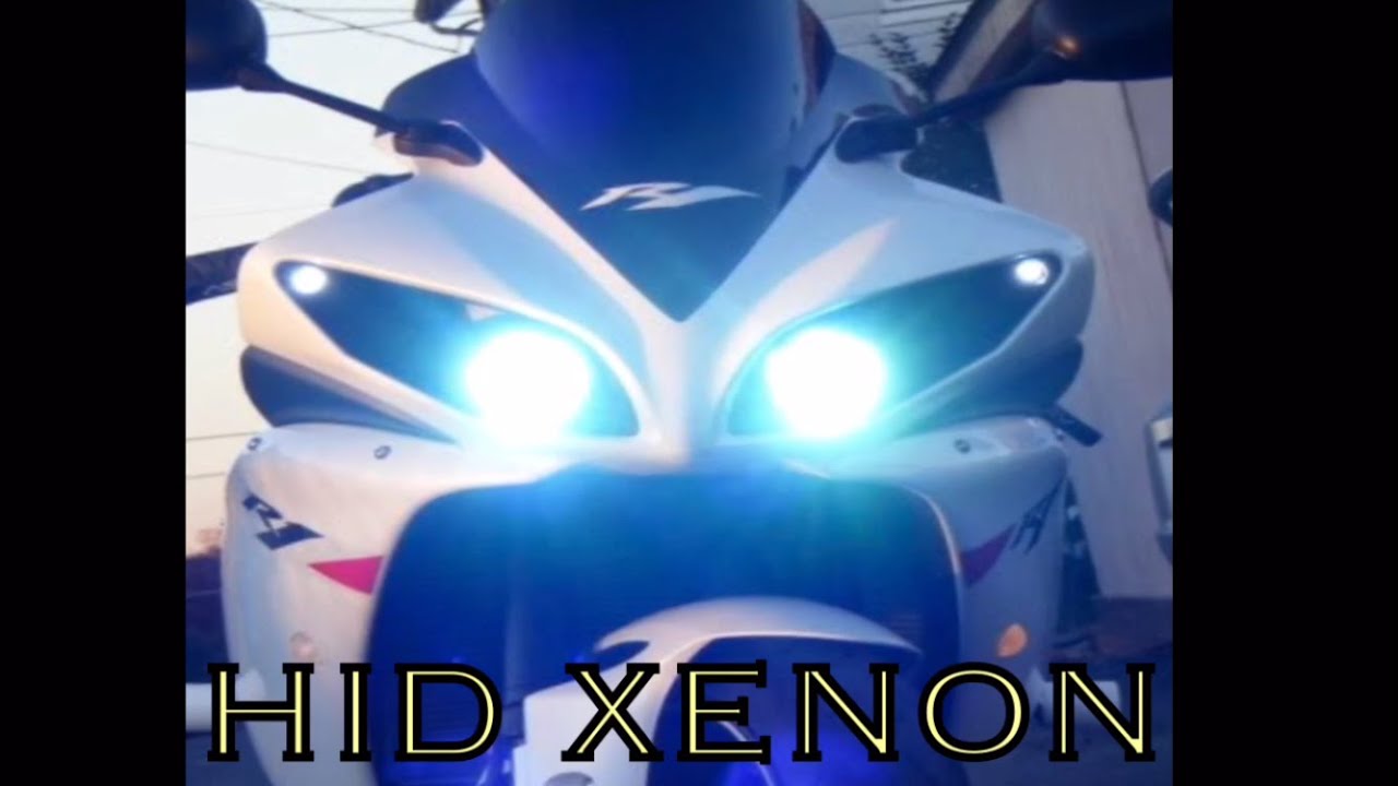 Hid xenon kit installation on motorcycle yamaha r1