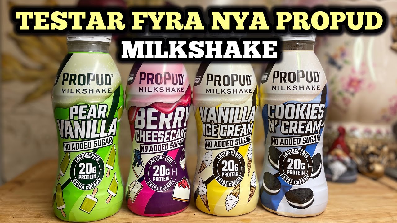 Testar Fyra Nya Olika ProPud Milkshake 