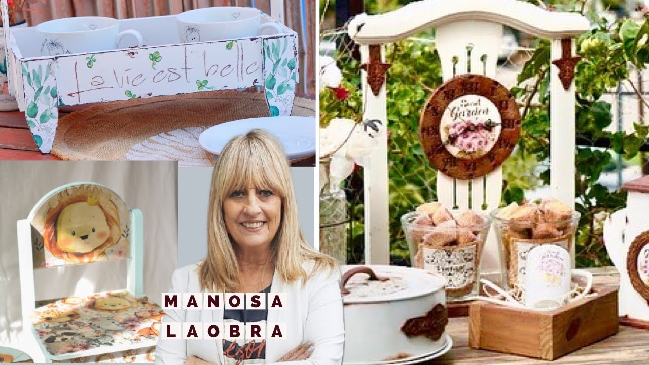 ManosalaObraTv 2022 Programa 7 Pintura Decorativa - Pintar Muebles - Decoupage con Laminas de Seda