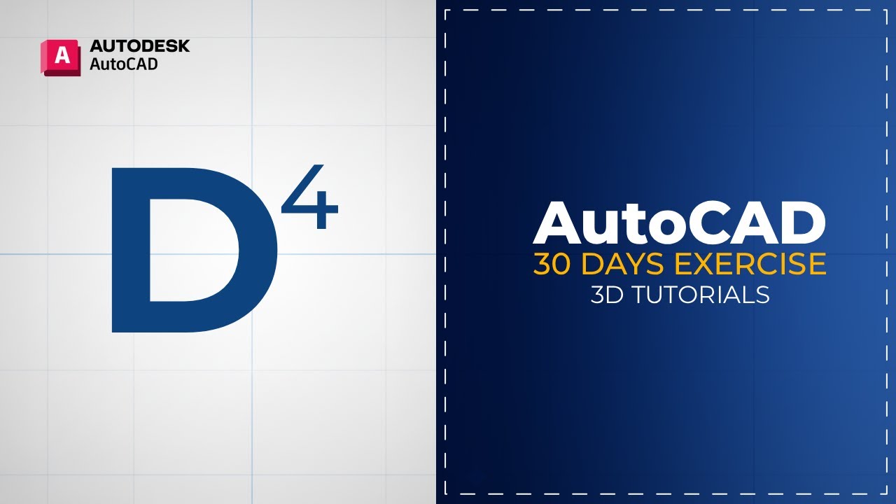 30-дневный челлендж по AutoCAD 3D | Упражнение по 3D-моделированию - День 4