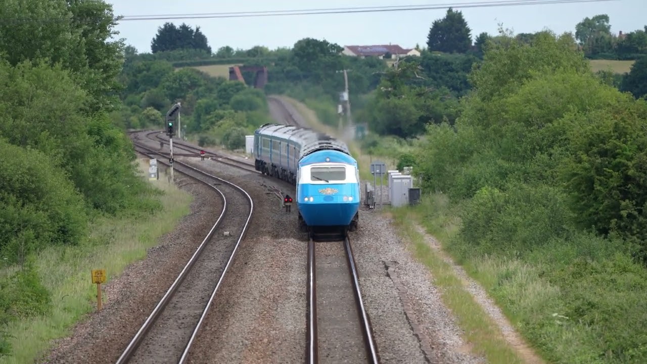 ICONIC TRAIN: Blue Pullman passes Cogload Junction