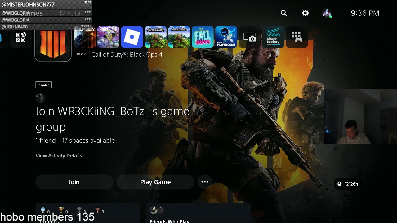 3000+ solo wins ,, Blackout 2 waiting room ,, wonka wendysday