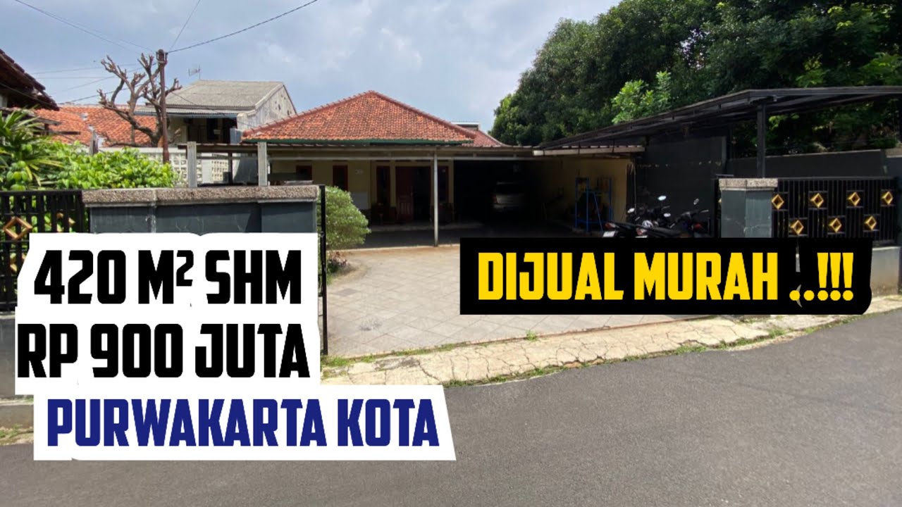 Dijual Murah Rumah Halaman dan Parkiran Luas di Kota Purwakarta Total Area 420 m2 SHM Rp 900 Juta 