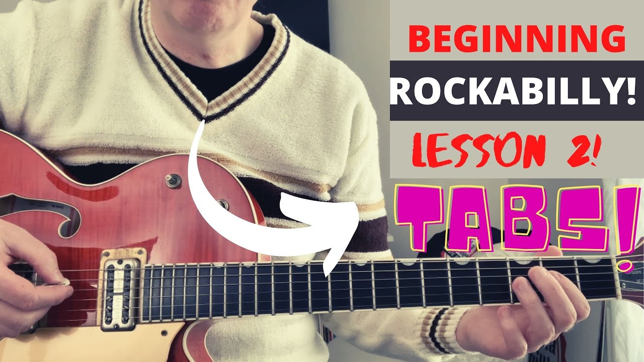 Beginners Rockabilly TABS and GUITAR LESSON 2 - ROCKING THE SHUFFLE RIFF!