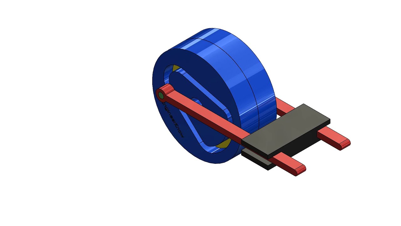 Cam cut slot mechanism in solidworks