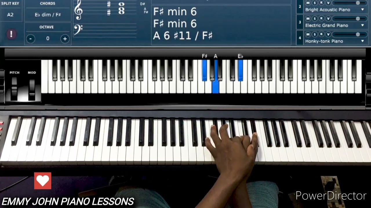 #pianolessons. Drop 2 Diminished Walk-up moves to the 2 chord on Gb // @lifeoffreedomministryintl .