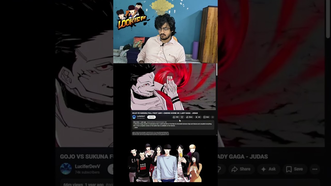 Reaction of GOJO VS SUKUNA FULL FIGHT AMV + ENDING SCENE | LADY GAGA - JUDAS